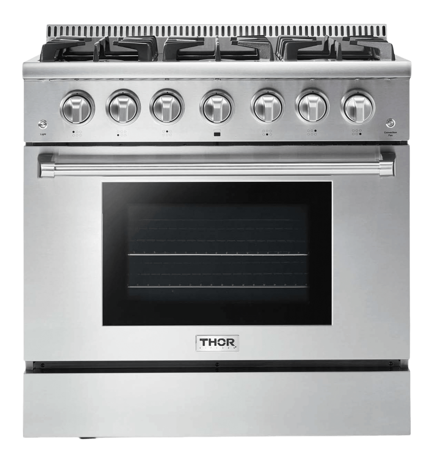 THOR KITCHEN HRG3618ULP 36 Inch Professional Gas Range In Stainless Steel - Liquid Propane