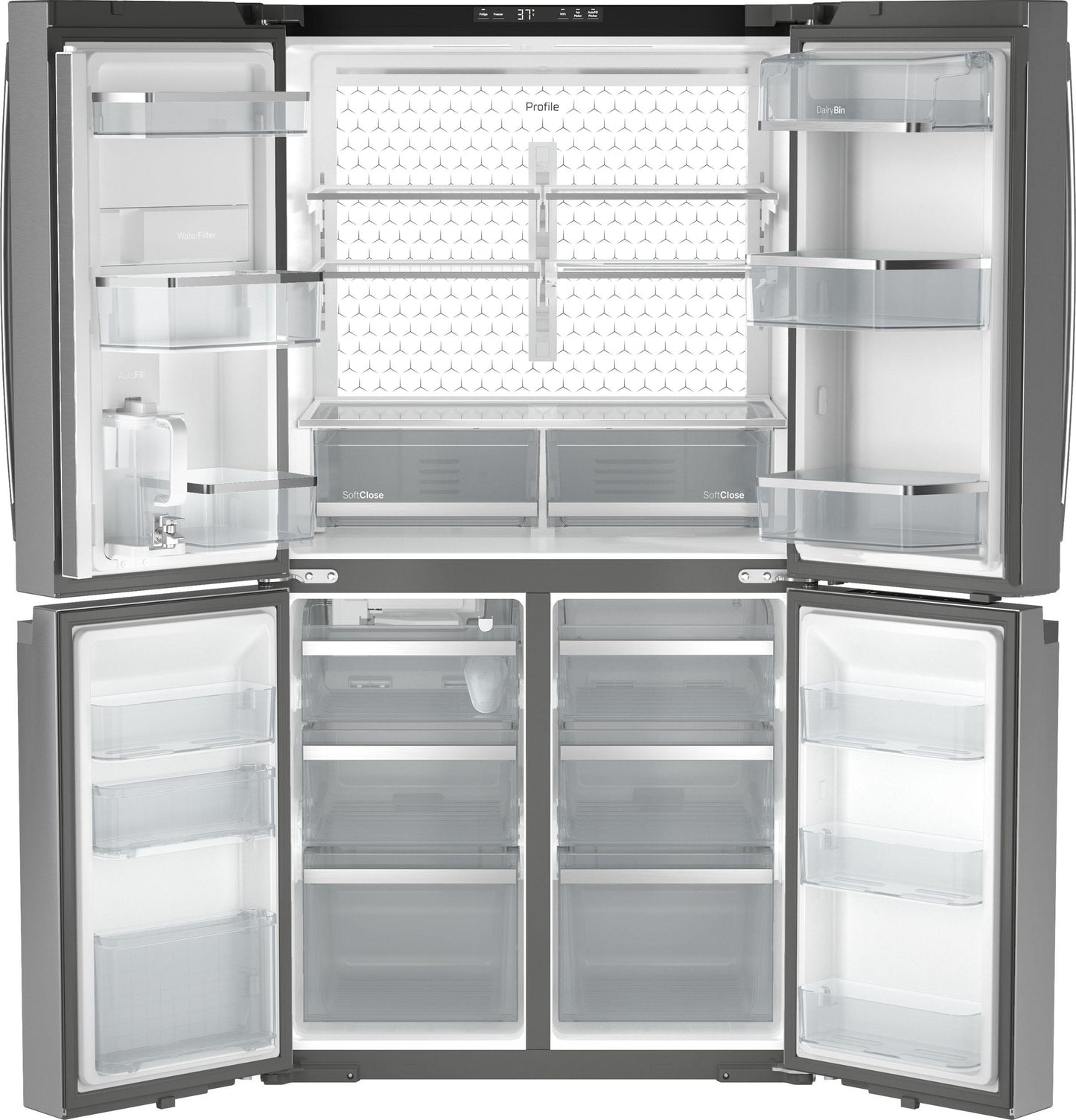 GE APPLIANCES PAE28BYTFS GE Profile Energy Star 28.3 Cu. Ft. Quad-door Refrigerator W...