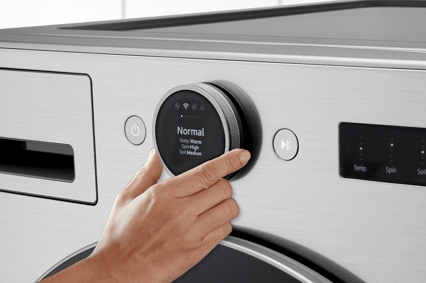 LG WM5500HVA 4.5 Cu. Ft. Capacity Smart Front Load Energy Star Washer With TURBO...