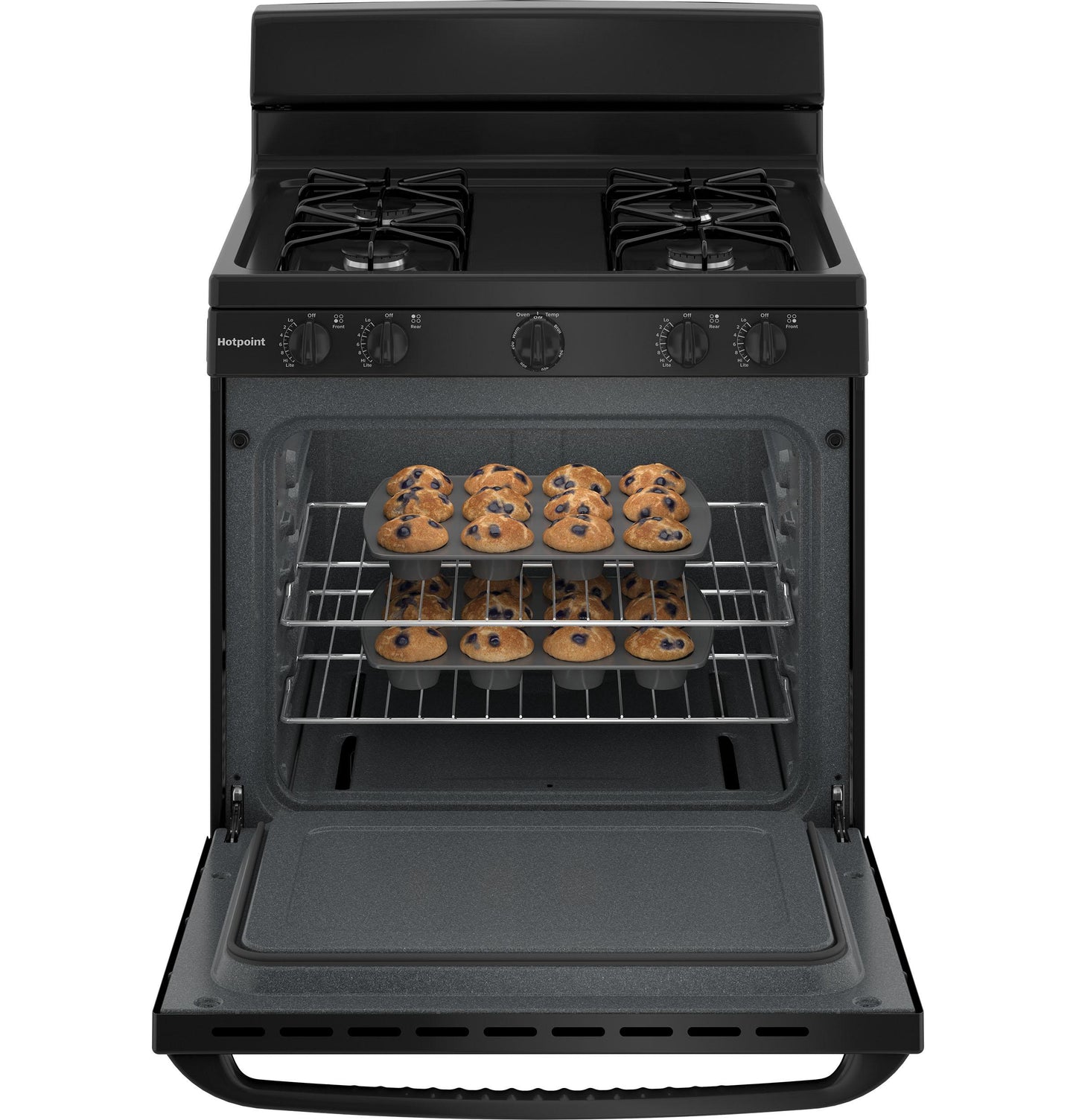 HOTPOINT RGBS300DMBB Hotpoint 30"" Free-standing Gas Range