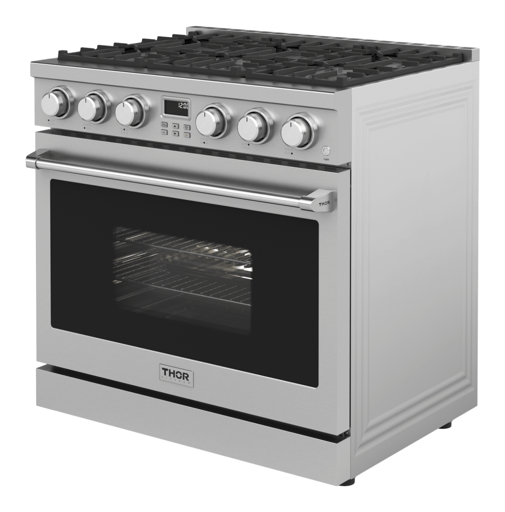 THOR KITCHEN ARG36 36 Inch Contemporary Professional Gas Range In Stainless Steel