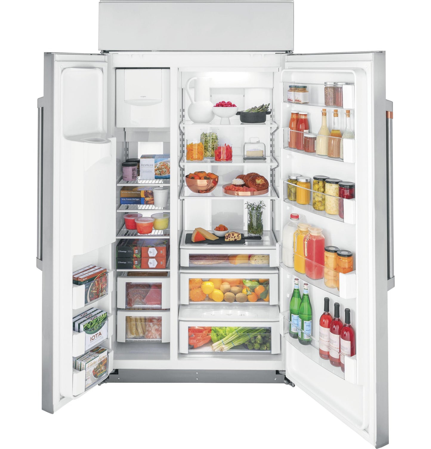 CAFE CSB42YP2NS1 Cafe 42"" Smart Built-in Side-by-side Refrigerator With Dispenser