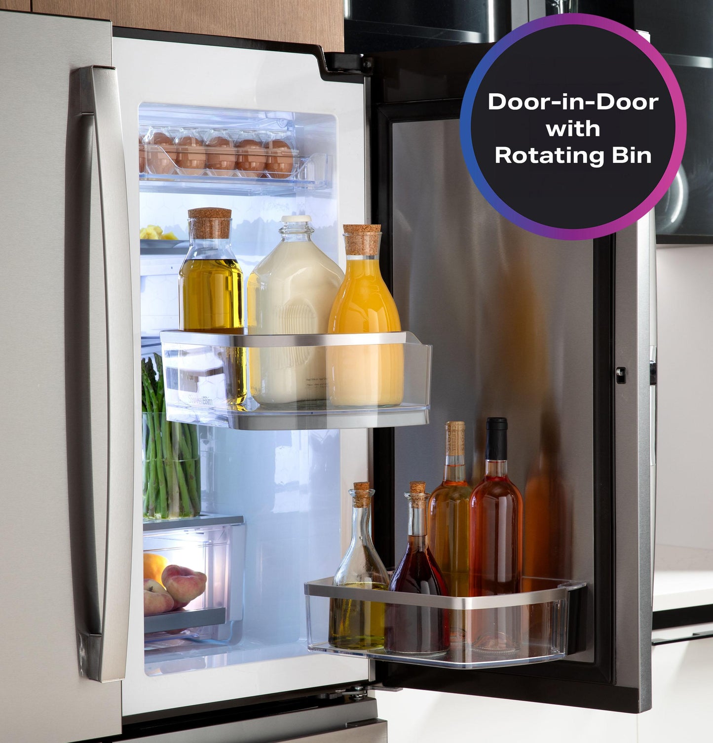 GE APPLIANCES PHD23BYWFS GE Profile Energy Star 22.9 Cu. Ft. Counter-depth Quad-door ...