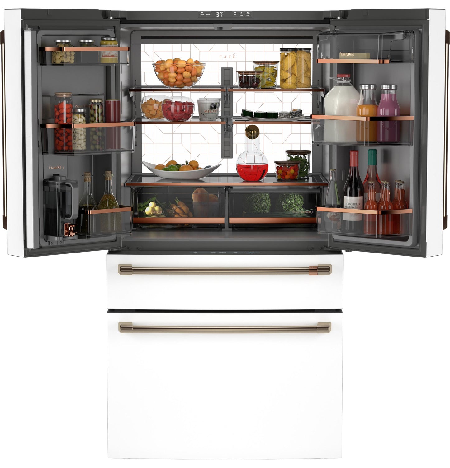 CAFE CGE29DP4TW2 Cafe Energy Star 28.7 Cu. Ft. Smart 4-door FRENCH-DOOR...