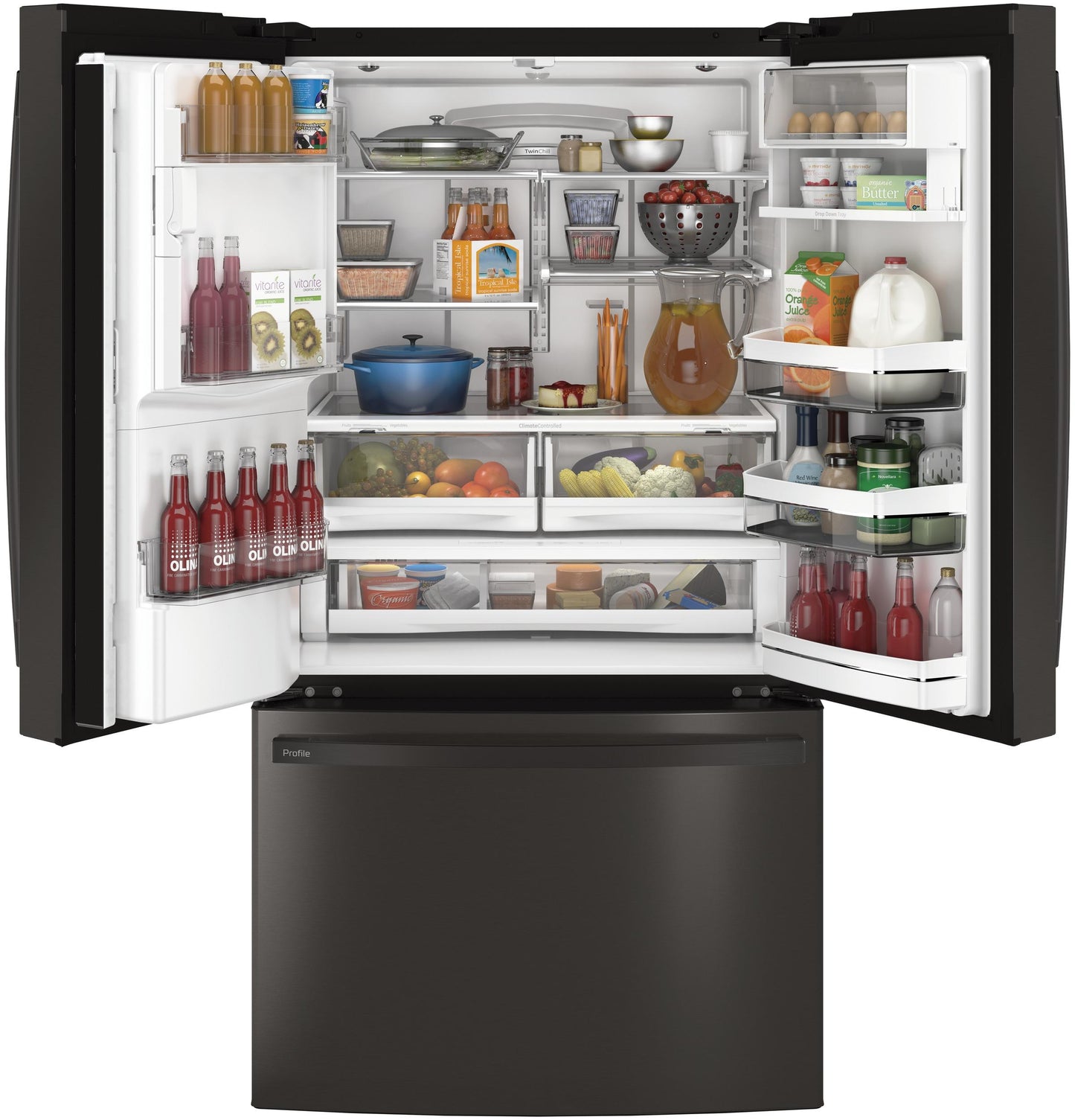 GE APPLIANCES PFE28KBLTS GE Profile Series Energy Star 27.8 Cu. Ft. French-door REFRIGERA...