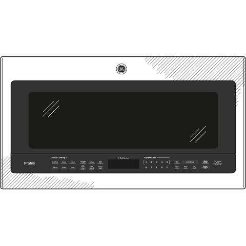 GE APPLIANCES PVM9005SJSS GE Profile Series 2.1 Cu. Ft. Over-the-range Sensor Microwave Oven