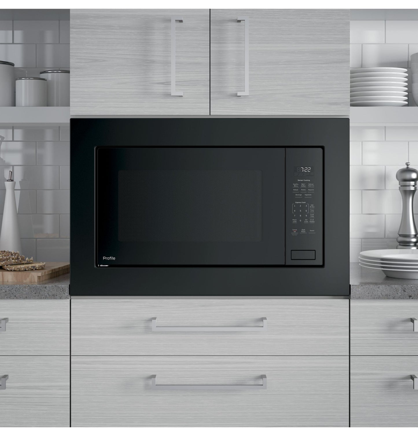 GE APPLIANCES PEB7227DLBB GE Profile Series 2.2 Cu. Ft. Built-in Sensor Microwave Oven