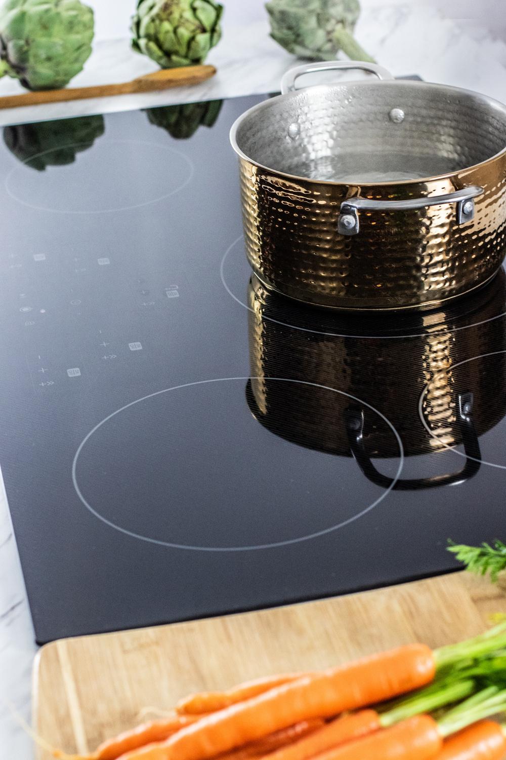 SHARP SDH3652DB 36"" Width Induction Cooktop, European Black Mirror Finish Made WITH...