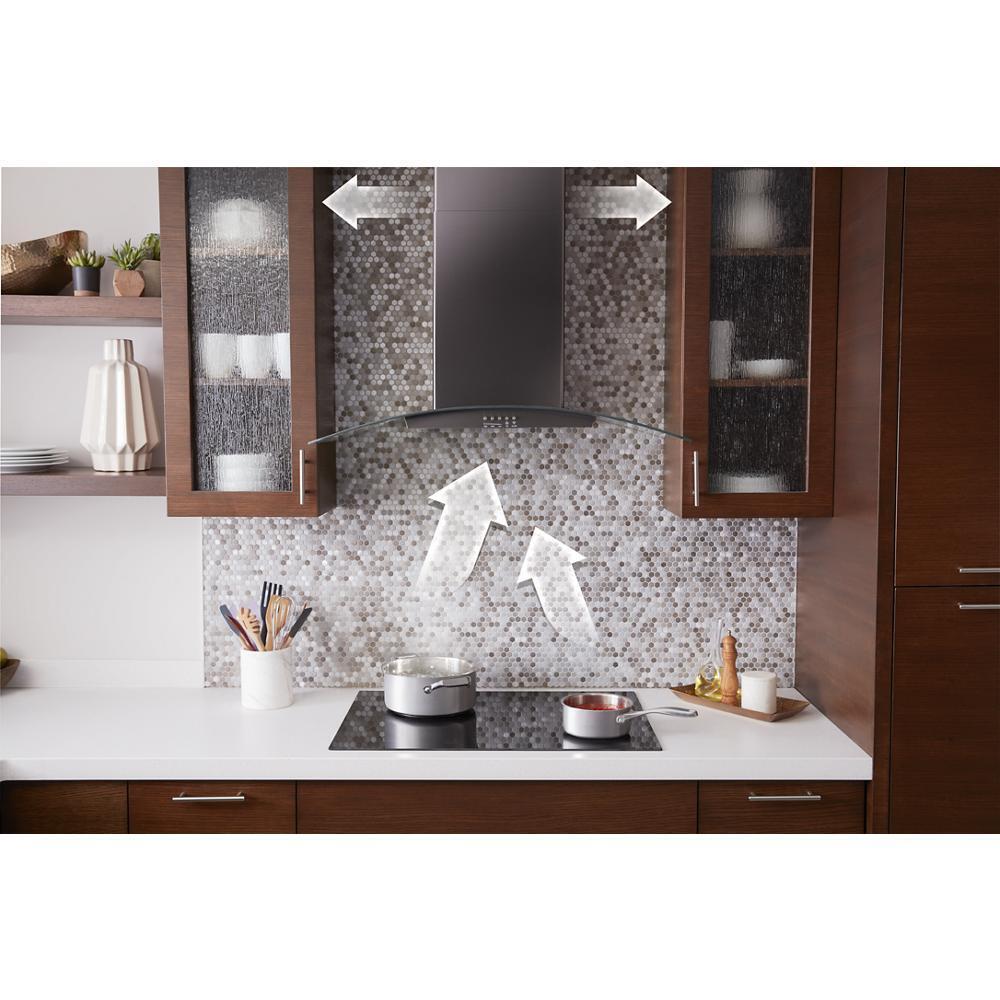 WHIRLPOOL WVW51UC0HV Whirlpool 30"" Concave Glass Wall Mount Range Hood