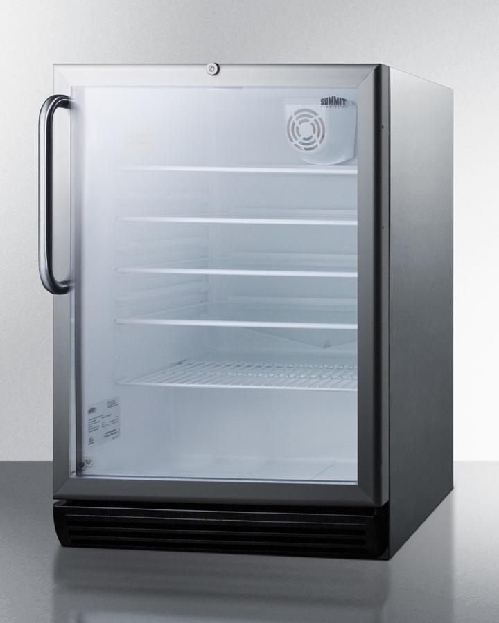 SUMMIT SCR600BGLCSS Commercially Listed 5.5 CU.FT. Built-in Undercounter Beverage CENTE...