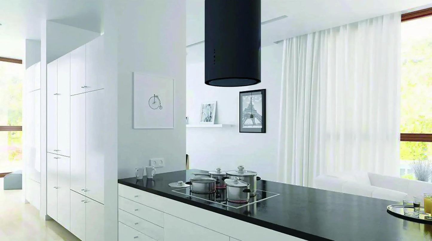 XO APPLIANCE XOCYLI16BC XO Appliance 600/395cfm Designer Cylinder Island Black