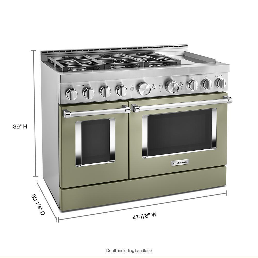 KITCHENAID KFGC558JAV Kitchenaid 48'' Smart Commercial-style Gas Range With Griddle - ...