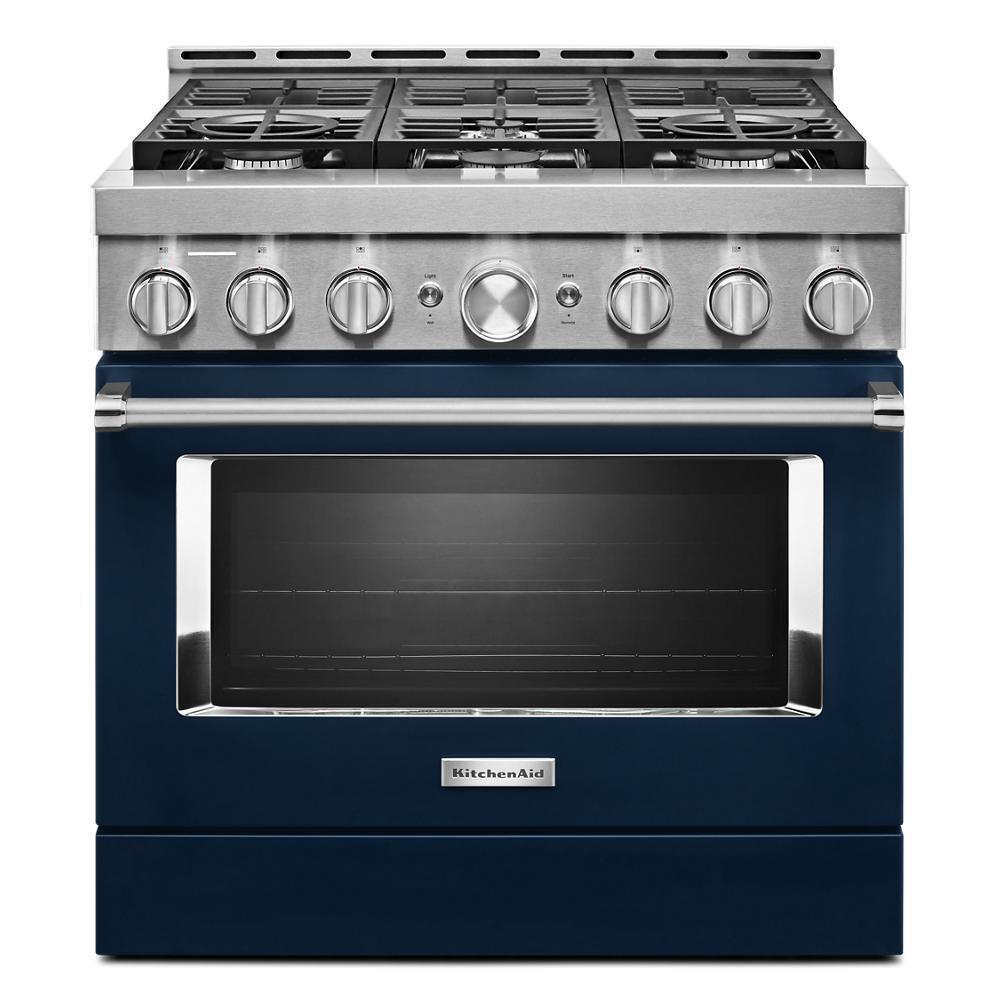 KITCHENAID KFGC506JIB Kitchenaid 36'' Smart Commercial-style Gas Range With 6 Burners ...