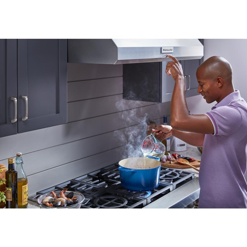 KITCHENAID KVWC906KSS 36"" 585 or 1170 Cfm Motor Class Commercial-style Wall-mount Canopy ...