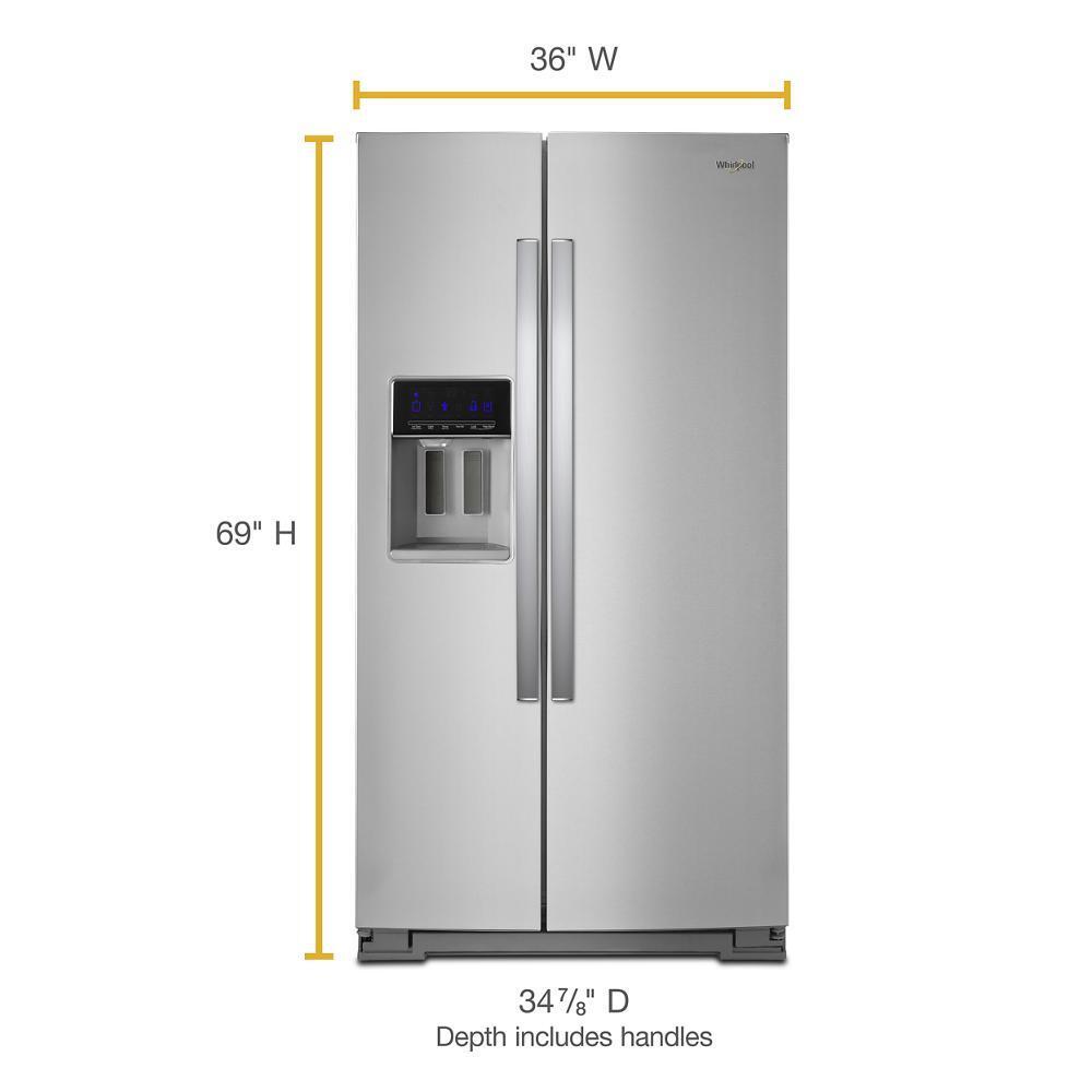 WHIRLPOOL WRS588FIHZ Whirlpool 36-inch Wide Side-by-side Refrigerator - 28 Cu. Ft.