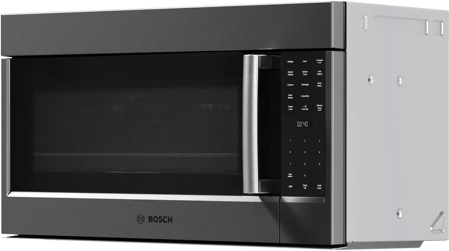 BOSCH HMV8045U 800 Series Over-the-range Microwave 30"" Left Sideopening Door, BLAC...