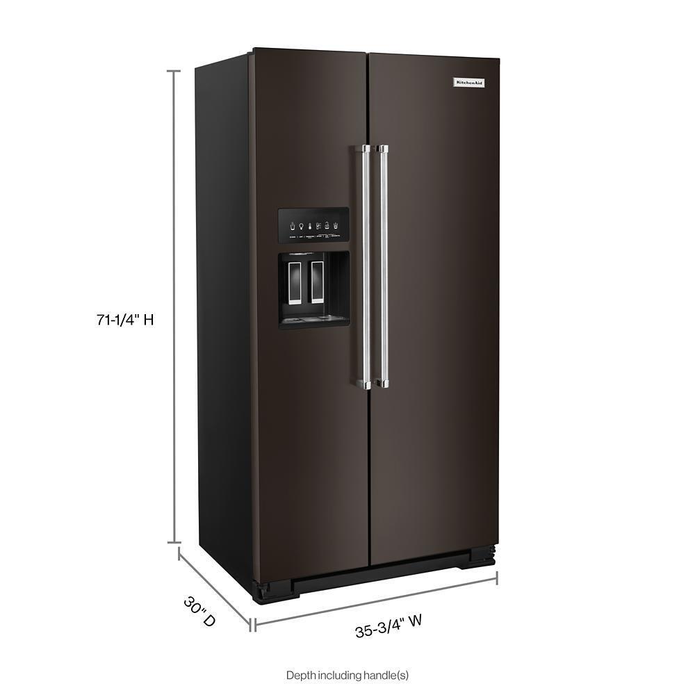 KITCHENAID KRSC703HBS 22.6 Cu Ft. Counter-depth Side-by-side Refrigerator With Exterior I...