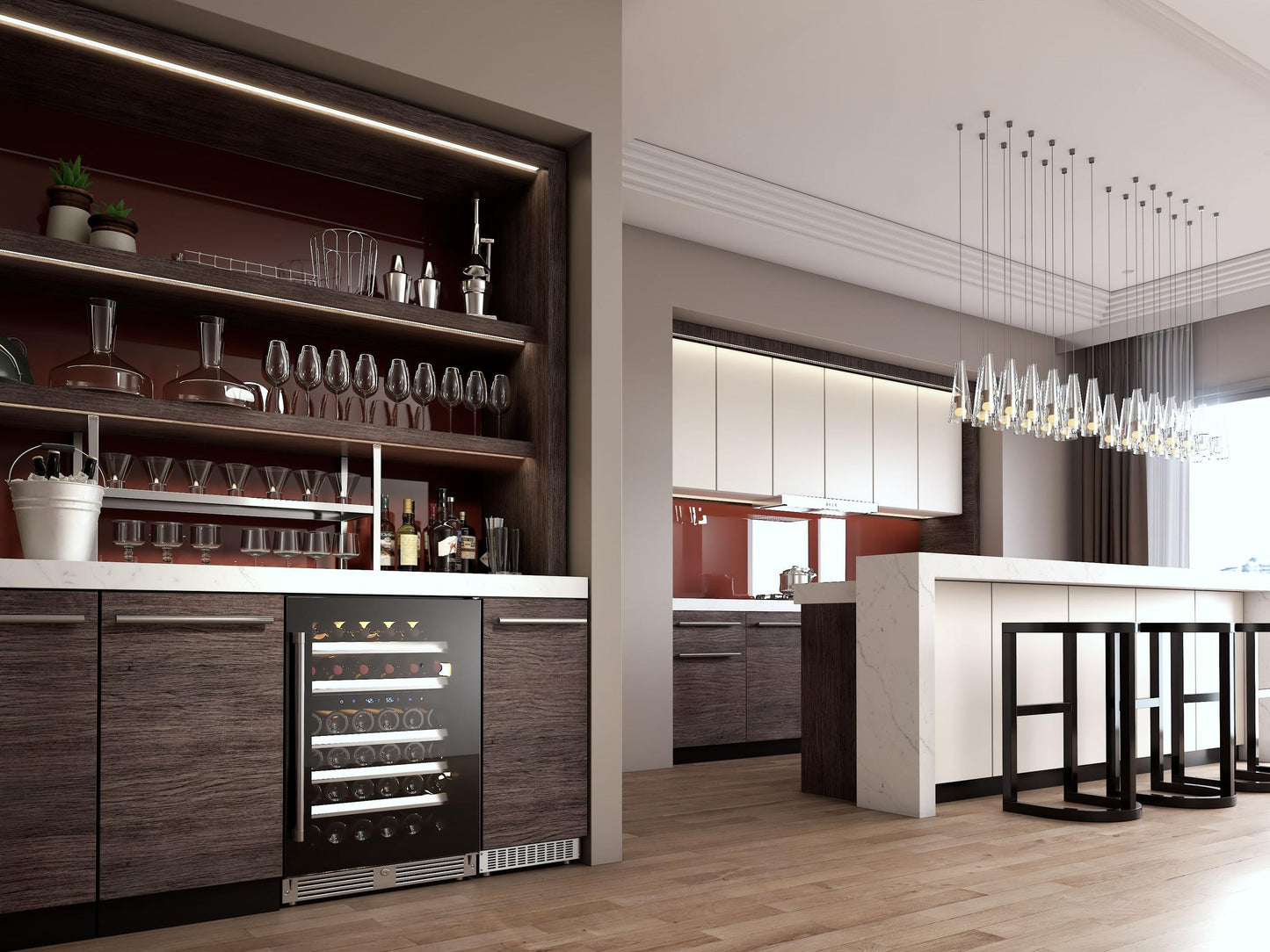 XO APPLIANCE XOU24WDZGBR XO Appliance Dual Zone Wine 24"" Black Glass Rh