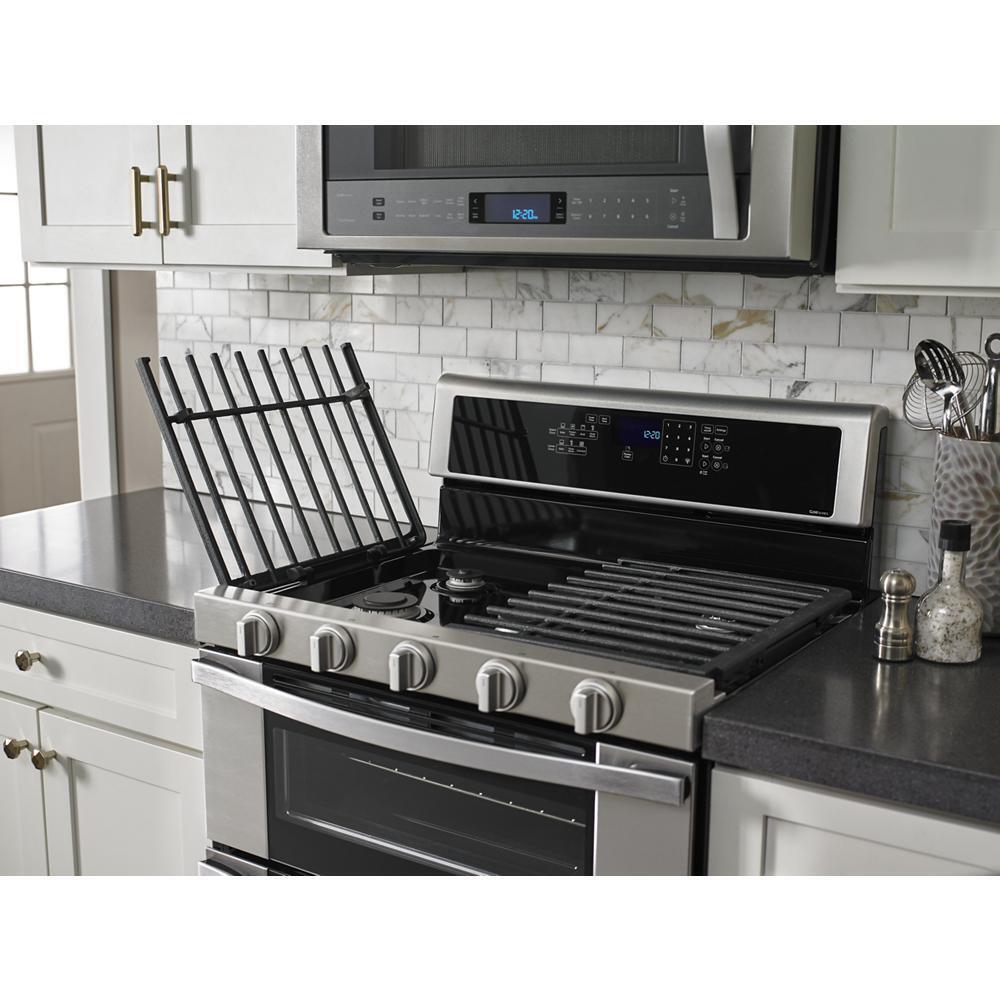 WHIRLPOOL WGG745S0FS Whirlpool 6.0 Cu. Ft. Gas Double Oven Range With Center Oval Burner
