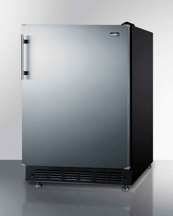 SUMMIT CT66BK2SSRS Summit 24"" Wide Refrigerator-freezer