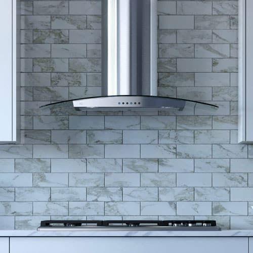 XO APPLIANCE XOM36GC XO Appliance 36"" 600/395 Cfm Wall Chimney Hood Stainless/glass
