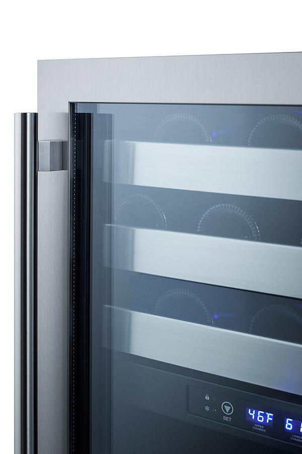 SUMMIT SWC532BLBIST Commercially Approved Dual Zone Built-in Wine Cellar With Digital T...