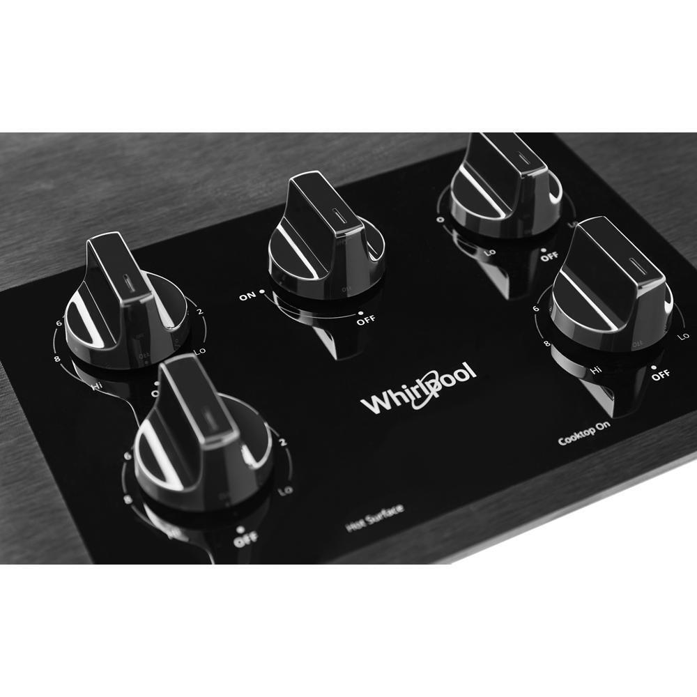 WHIRLPOOL WCE55US6HB 36-inch Electric Ceramic Glass Cooktop With Dual Radiant Element