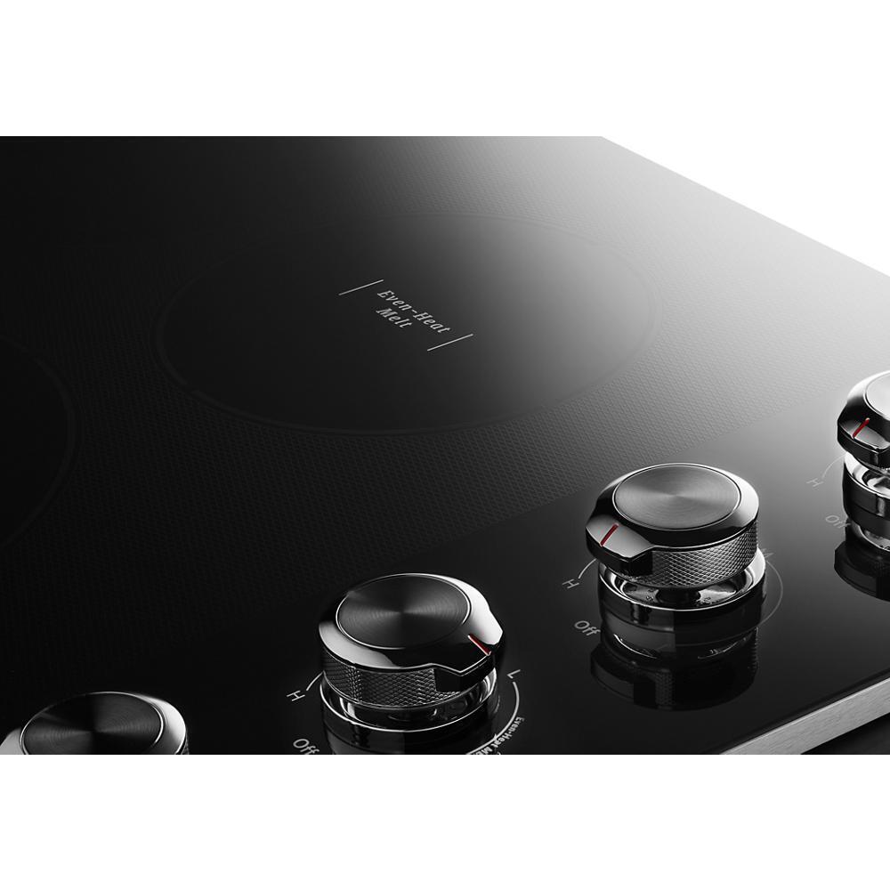 KITCHENAID KCES550HSS 30"" Electric Cooktop With 5 Elements and Knob Controls - Stainless ...