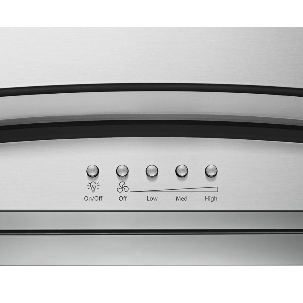 WHIRLPOOL WVW75UC0DS Stainless Steel Whirlpool 30 Inch Convertible Glass Kitchen VENT...