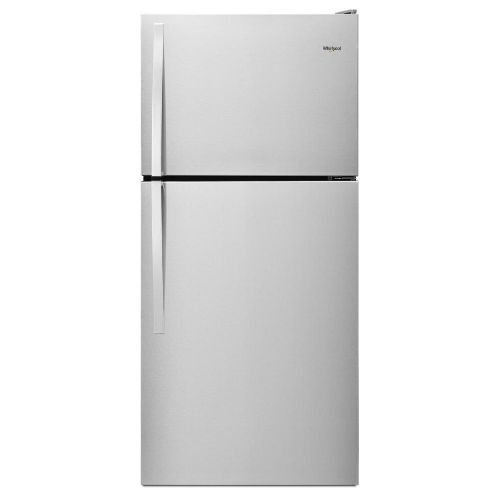 WHIRLPOOL WRT318FZDM Monochromatic Stainless Steel Whirlpool 30"" Wide Top-freezer REF...