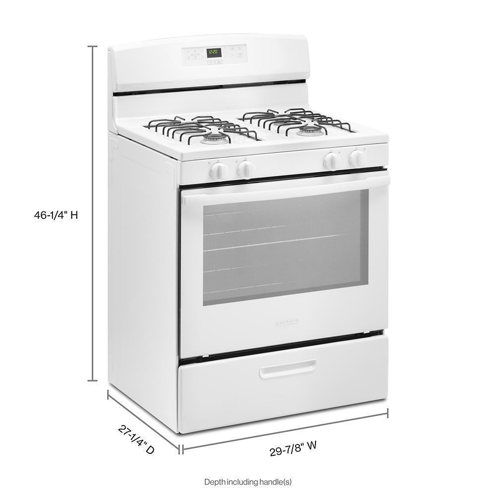 AMANA AGR6303MMW Amana 30-inch Gas Range With Bake Assist Temps