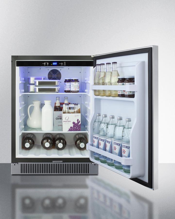 SUMMIT SPR623OS Summit 24"" Wide Built-in Outdoor All-refrigerator