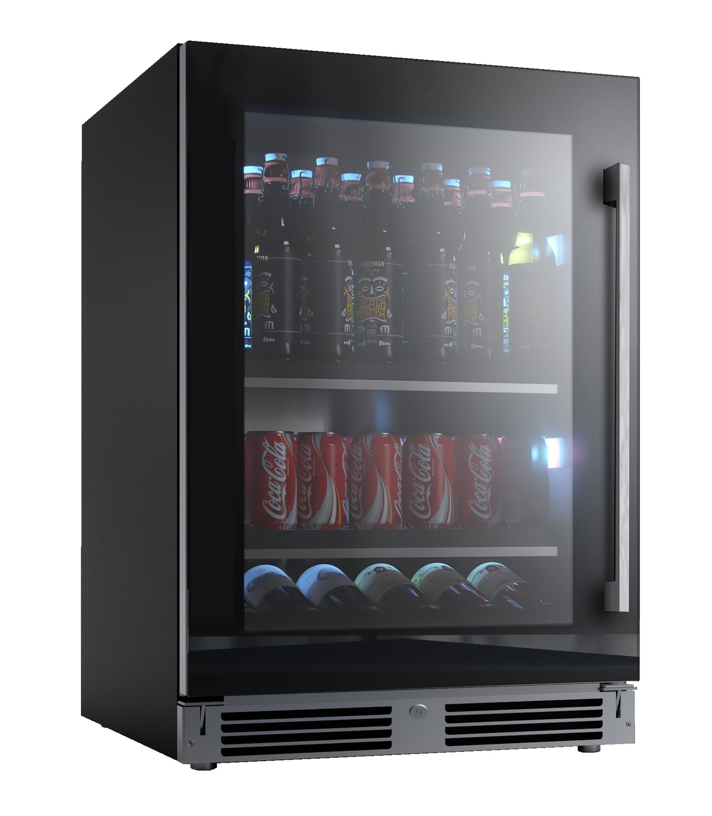 XO APPLIANCE XOU24BCGBL XO Appliance Beverage Center 24"" Black Glass Lh