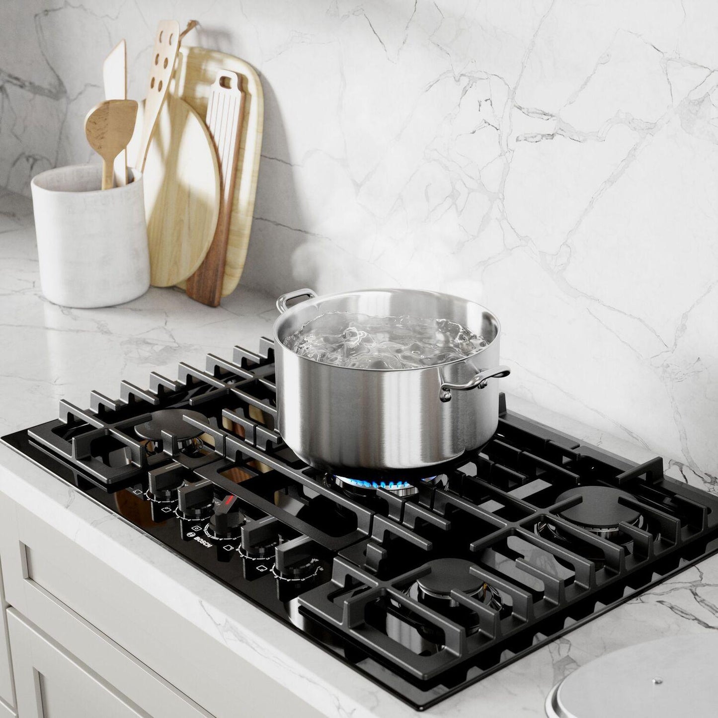 BOSCH NGM8048UC Bosch 800 Series Gas Cooktop 30'' Black Ngm8048uc