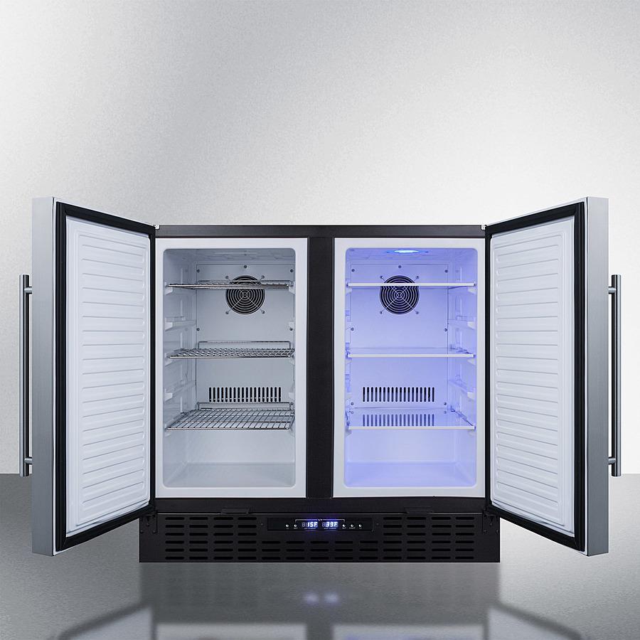 SUMMIT FFRF36 Commercially Approved, Frost-free, Side-by-side REFRIGERATOR-FREEZE...