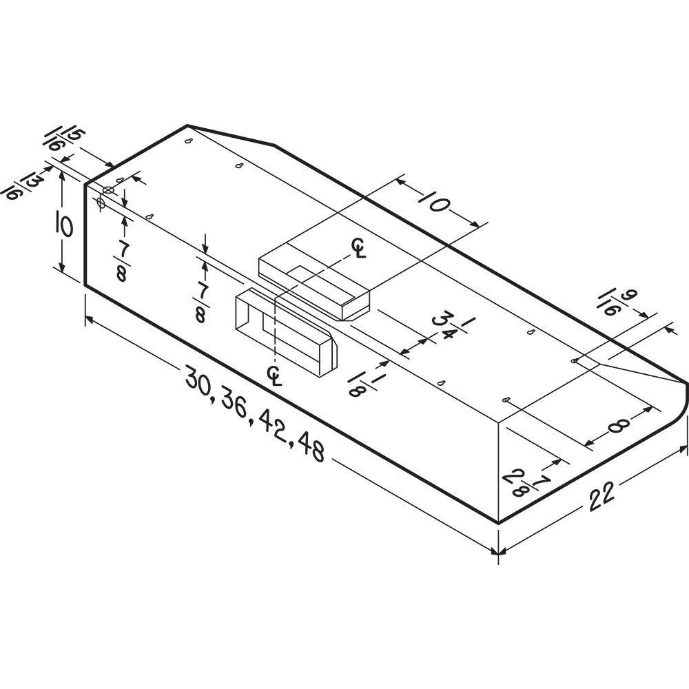 BROAN E6448SS Broan 48"" Stainless Steel With Internal Blower