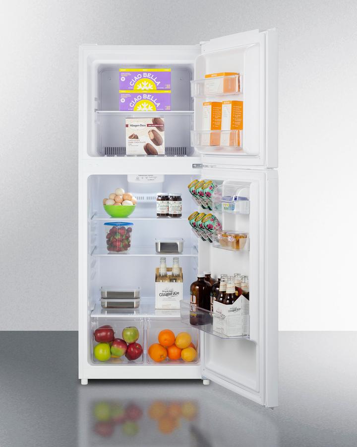 SUMMIT FF1088W Summit 24"" Wide Top Mount Refrigerator-freezer