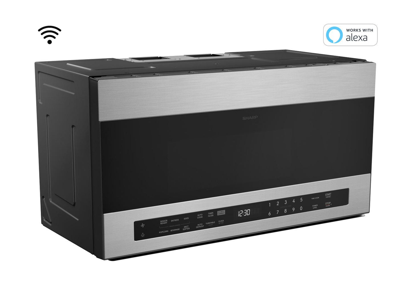SHARP SMO1969JS Sharp 1.9 Cu. Ft. Smart Over-the-range-microwave Oven