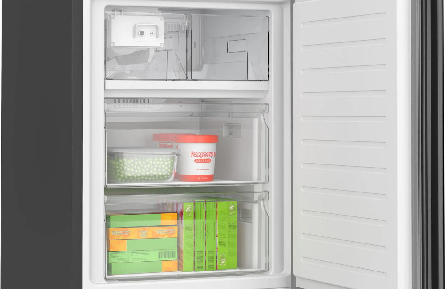 BOSCH B24CB80ESB 800 Series Free-standing Fridge-freezer With Freezer At Bottom, GLA...