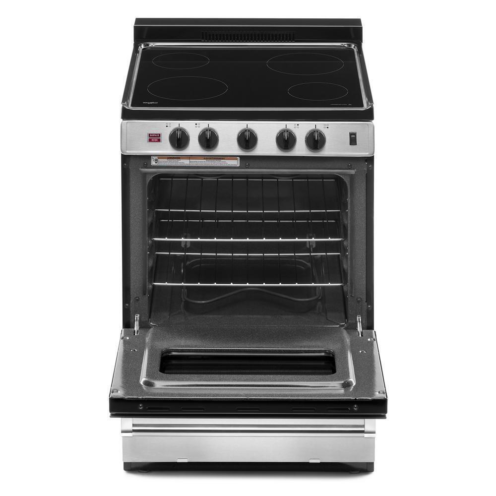 WHIRLPOOL WFE500M4HS Whirlpool 24-inch Freestanding Electric Range With Upswept SPILL...