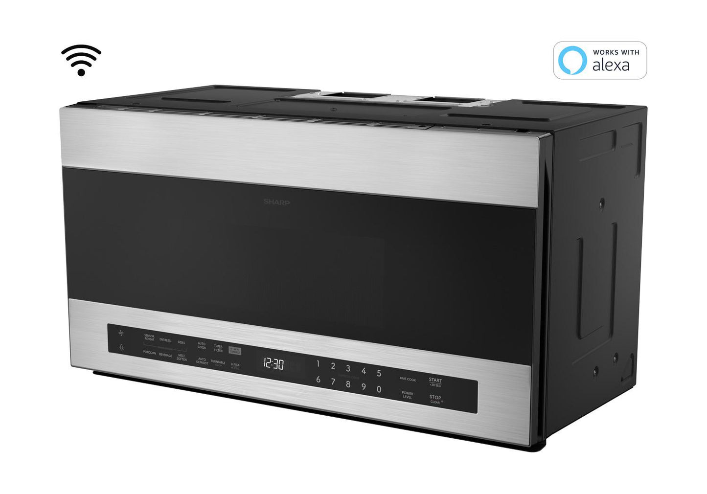 SHARP SMO1969JS Sharp 1.9 Cu. Ft. Smart Over-the-range-microwave Oven