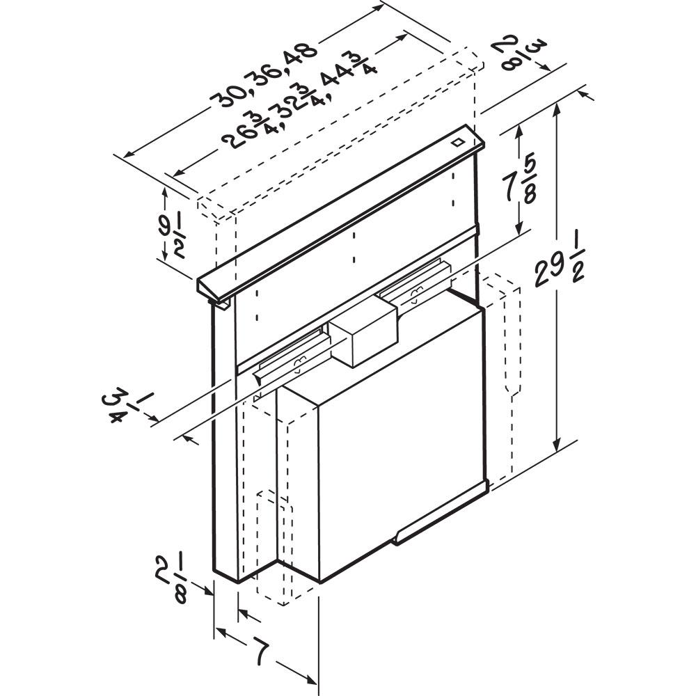 BROAN RMDD4804 Broan 48in Downdraft for Int Blower