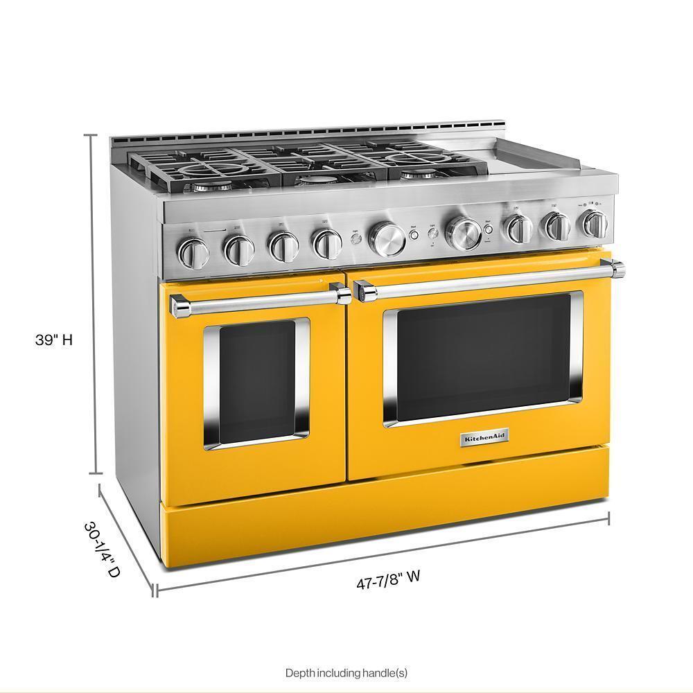 KITCHENAID KFGC558JYP Kitchenaid 48'' Smart Commercial-style Gas Range With Griddle - ...