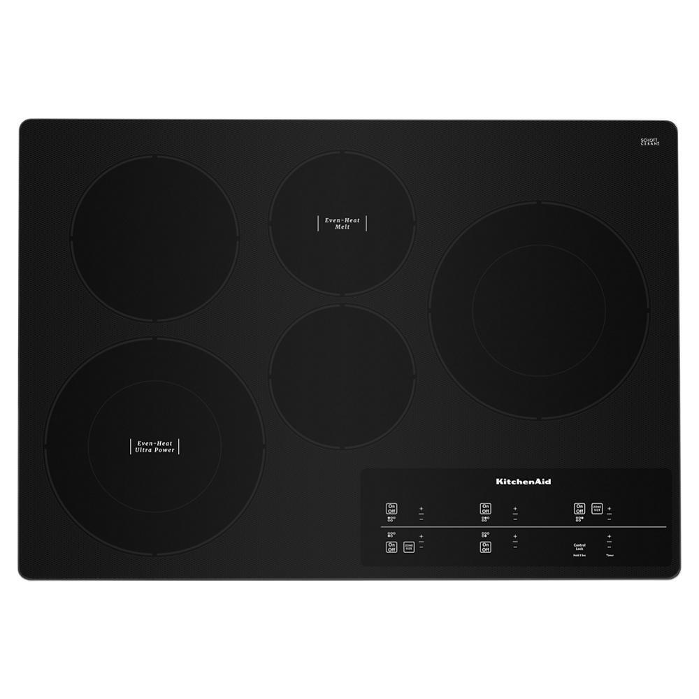 KITCHENAID KCES950KSS 30"" Electric Cooktop With 5 Elements and Touch-activated Controls