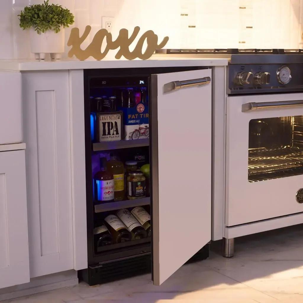 XO APPLIANCE XOU24BCOFR XO Appliance Beverage Center 24"" Solid Overlay Door Rh