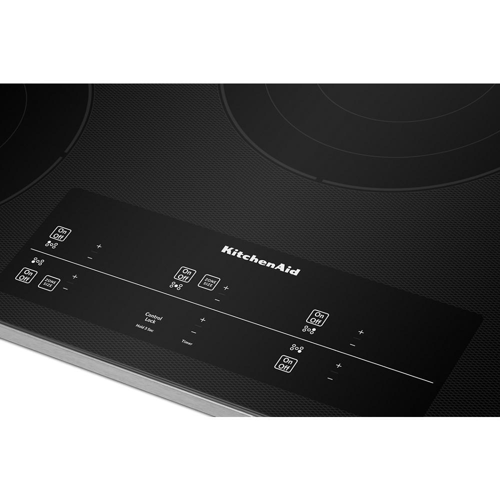 KITCHENAID KCES956KSS 36"" Electric Cooktop With 5 Elements and Touch-activated Controls