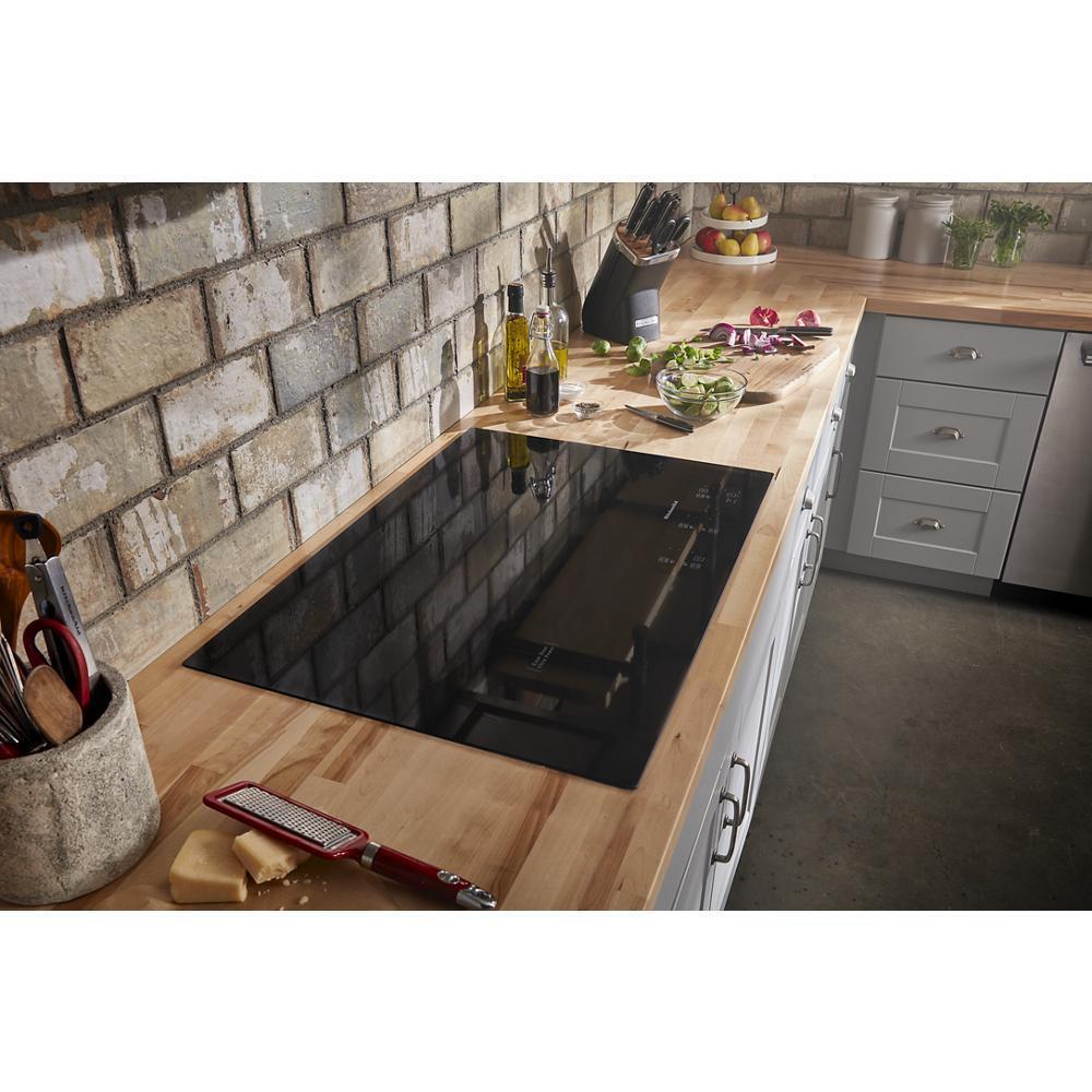 KITCHENAID KCES950KBL 30"" Electric Cooktop With 5 Elements and Touch-activated Controls