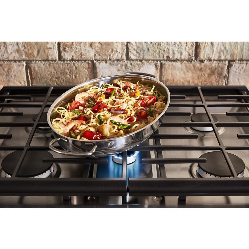 KITCHENAID KSGB900ESS Stainless Steel Kitchenaid 30-inch 5 Burner Gas Convection SLIDE...
