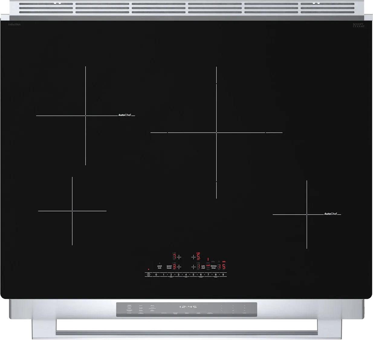 BOSCH HII8057U 800 Series Induction Slide-in Range 30'' Stainless Steel Hii8057u