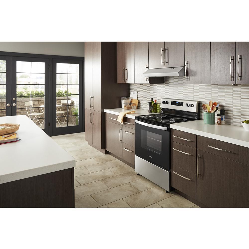 WHIRLPOOL WFC150M0JS 4.8 Cu. Ft. Whirlpool Electric Range With Keep Warm Setting